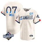 Kooe LA.Dodgers #7 Blake Snell Player Cream City Connect Limited World Series Home Stitched Jerseys