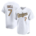 Kooe LA.Dodgers #7 Blake Snell Player Gold Collection Limited Home Stitched Jerseys