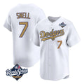 Kooe LA.Dodgers #7 Blake Snell Player Gold Collection Limited World Series Home Stitched Jerseys