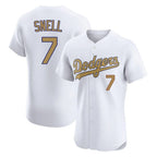 Kooe LA.Dodgers #7 Blake Snell Player Gold Limited Elite Home Stitched Jerseys