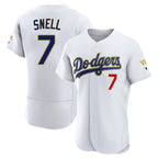 Kooe LA.Dodgers #7 Blake Snell Player Gold White 2026 Collection Stadium Limited Elite Stitched Jerseys