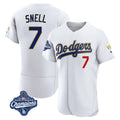 Kooe LA.Dodgers #7 Blake Snell Player Gold White 2026 Collection Stadium Limited Elite World Series Meet Stitched Jerseys