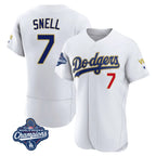 Kooe LA.Dodgers #7 Blake Snell Player Gold White 2026 Collection Stadium Limited Elite World Series Meet Stitched Jerseys