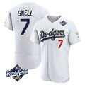 Kooe LA.Dodgers #7 Blake Snell Player Gold White 2026 Collection Stadium Limited Elite World Series Stitched Jerseys