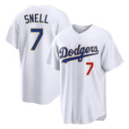 Kooe LA.Dodgers #7 Blake Snell Player Gold White 2026 Collection Stadium Limited Stitched Jerseys