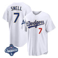 Kooe LA.Dodgers #7 Blake Snell Player Gold White 2026 Collection Stadium Limited World Series Meet Stitched Jerseys