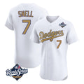 Kooe LA.Dodgers #7 Blake Snell Player Gold World Series Limited Elite Home Stitched Jerseys