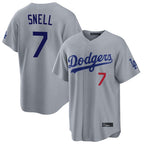 Kooe LA.Dodgers #7 Blake Snell Player Gray Game Home Stitched Jerseys