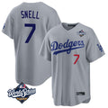 Kooe LA.Dodgers #7 Blake Snell Player Gray Game World Series Home Stitched Jerseys