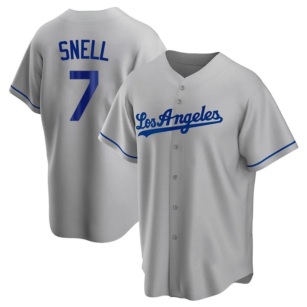Kooe LA.Dodgers #7 Blake Snell Player Gray Road Game Stitched Jerseys