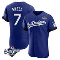 Kooe LA.Dodgers #7 Blake Snell Player Royal City Connect Elite World Series Home Stitched Jerseys