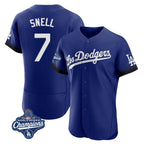 Kooe LA.Dodgers #7 Blake Snell Player Royal City Connect Elite World Series Meet Home Stitched Jerseys
