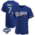 Kooe LA.Dodgers #7 Blake Snell Player Royal Limited Elite World Series Meet Home Stitched Jerseys