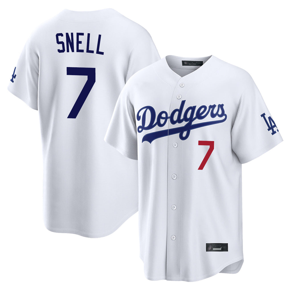 Kooe LA.Dodgers #7 Blake Snell Player White Game Home Stitched Jerseys