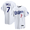Kooe LA.Dodgers #7 Blake Snell Player White Game Home Stitched Jerseys