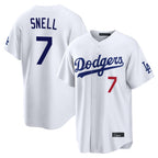 Kooe LA.Dodgers #7 Blake Snell Player White Game Home Stitched Jerseys