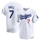 Kooe LA.Dodgers #7 Blake Snell Player White Game Limited Home Stitched Jerseys