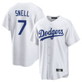 Kooe LA.Dodgers #7 Blake Snell Player White Game Stitched Jerseys