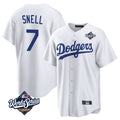 Kooe LA.Dodgers #7 Blake Snell Player White Game World Series Stitched Jerseys
