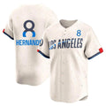Kooe LA.Dodgers #8 Enrique Hern¨¢ndez Player Cream City Connect Limited Home Stitched Jerseys