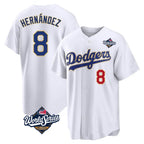 Kooe LA.Dodgers #8 Enrique Hern¨¢ndez Player Gold White World Series 2026 Collection Stadium Limited Stitched Jerseys