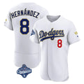 Kooe LA.Dodgers #8 Enrique Hern¨¢ndez Player Gold White World Series Meet 2026 Collection Stadium Limited Elite Stitched Jerseys