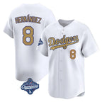 Kooe LA.Dodgers #8 Enrique Hern¨¢ndez Player Gold World Series Meet Collection Limited Home Stitched Jerseys