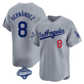 Kooe LA.Dodgers #8 Enrique Hern¨¢ndez Player Gray World Series Meet Limited Home Stitched Jerseys