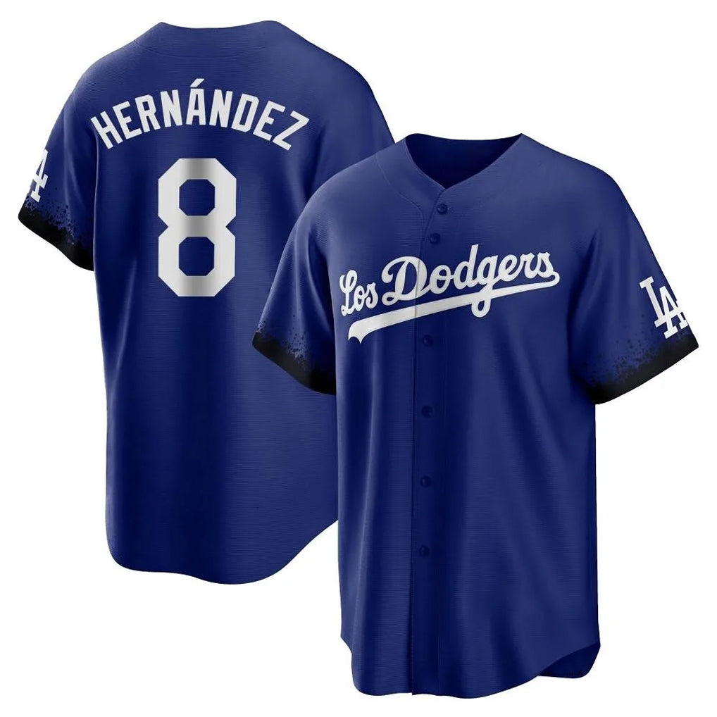 Kooe LA.Dodgers #8 Enrique Hern¨¢ndez Player Royal City Connect Home Game Stitched Jerseys