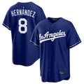 Kooe LA.Dodgers #8 Enrique Hern¨¢ndez Player Royal Game Stitched Jerseys