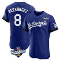 Kooe LA.Dodgers #8 Enrique Hern¨¢ndez Player Royal World Series City Connect Elite Home Stitched Jerseys