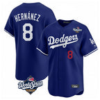 Kooe LA.Dodgers #8 Enrique Hern¨¢ndez Player Royal World Series Limited Home Stitched Jerseys