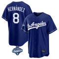 Kooe LA.Dodgers #8 Enrique Hern¨¢ndez Player Royal World Series Meet Game Stitched Jerseys