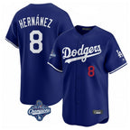 Kooe LA.Dodgers #8 Enrique Hern¨¢ndez Player Royal World Series Meet Limited Home Stitched Jerseys