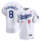 Kooe LA.Dodgers #8 Enrique Hern¨¢ndez Player White Tokyo Series Vapor Premier Limited Stitched Jerseys