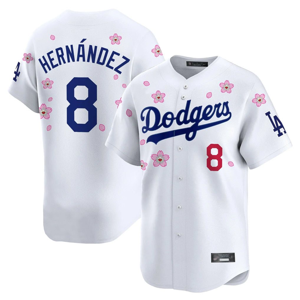 Kooe LA.Dodgers #8 Enrique Hern¨¢ndez Player White Tokyo Series Vapor Premier Limited Stitched Jerseys