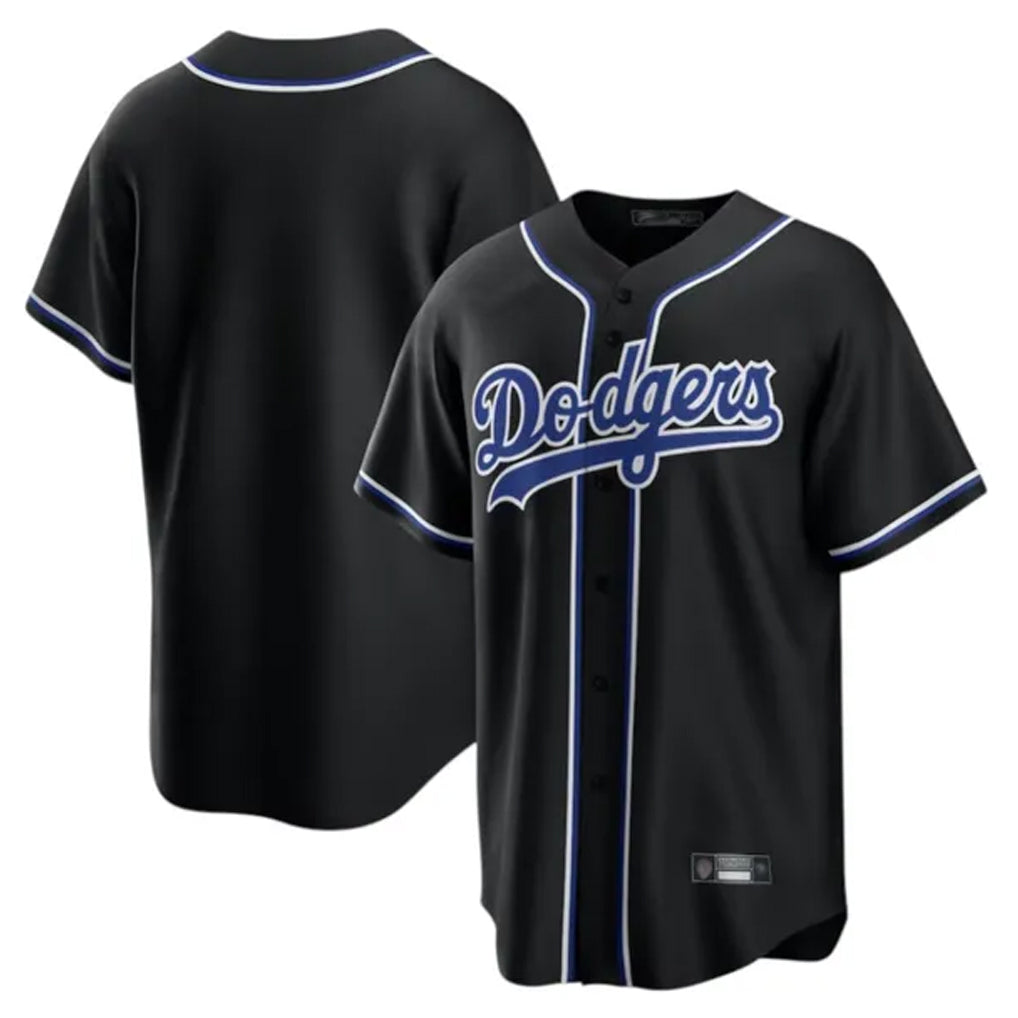 Kooe LA.Dodgers Blank Player Black Carbon Limited Home Stitched Jerseys