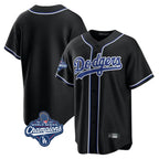 Kooe LA.Dodgers Blank Player Black Carbon Limited Home World Series Meet Stitched Jerseys