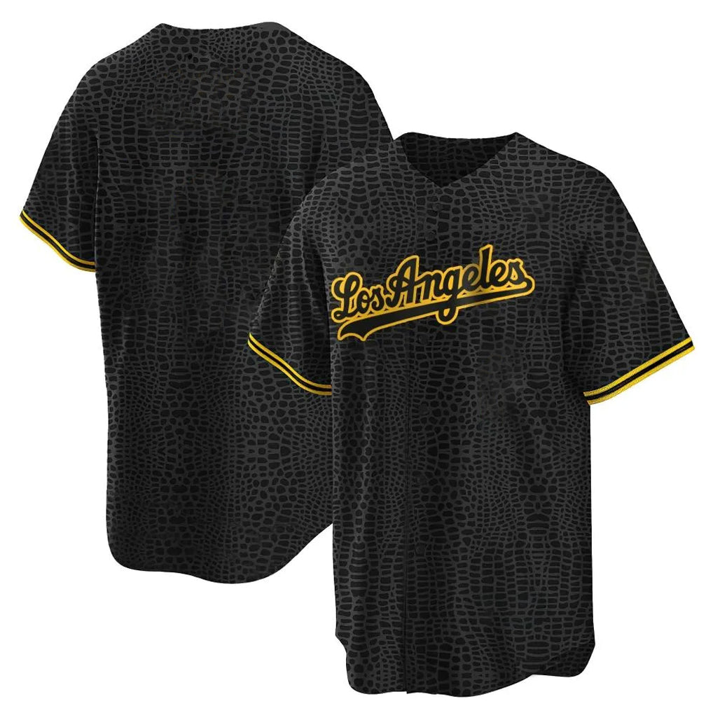 Kooe LA.Dodgers Blank Player Black Gold Limited Home Stitched Jerseys