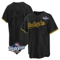 Kooe LA.Dodgers Blank Player Black Gold Limited Home World Series Stitched Jerseys