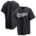 Kooe LA.Dodgers Blank Player Black Pitch Fashion T-shirt Stitched Jerseys