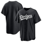 Kooe LA.Dodgers Blank Player Black Pitch Fashion T-shirt Stitched Jerseys