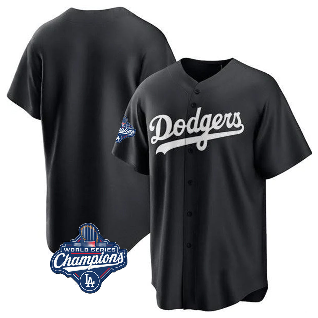 Kooe LA.Dodgers Blank Player Black Pitch Fashion World Series Meet T-shirt Stitched Jerseys