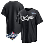 Kooe LA.Dodgers Blank Player Black Pitch Fashion World Series T-shirt Stitched Jerseys