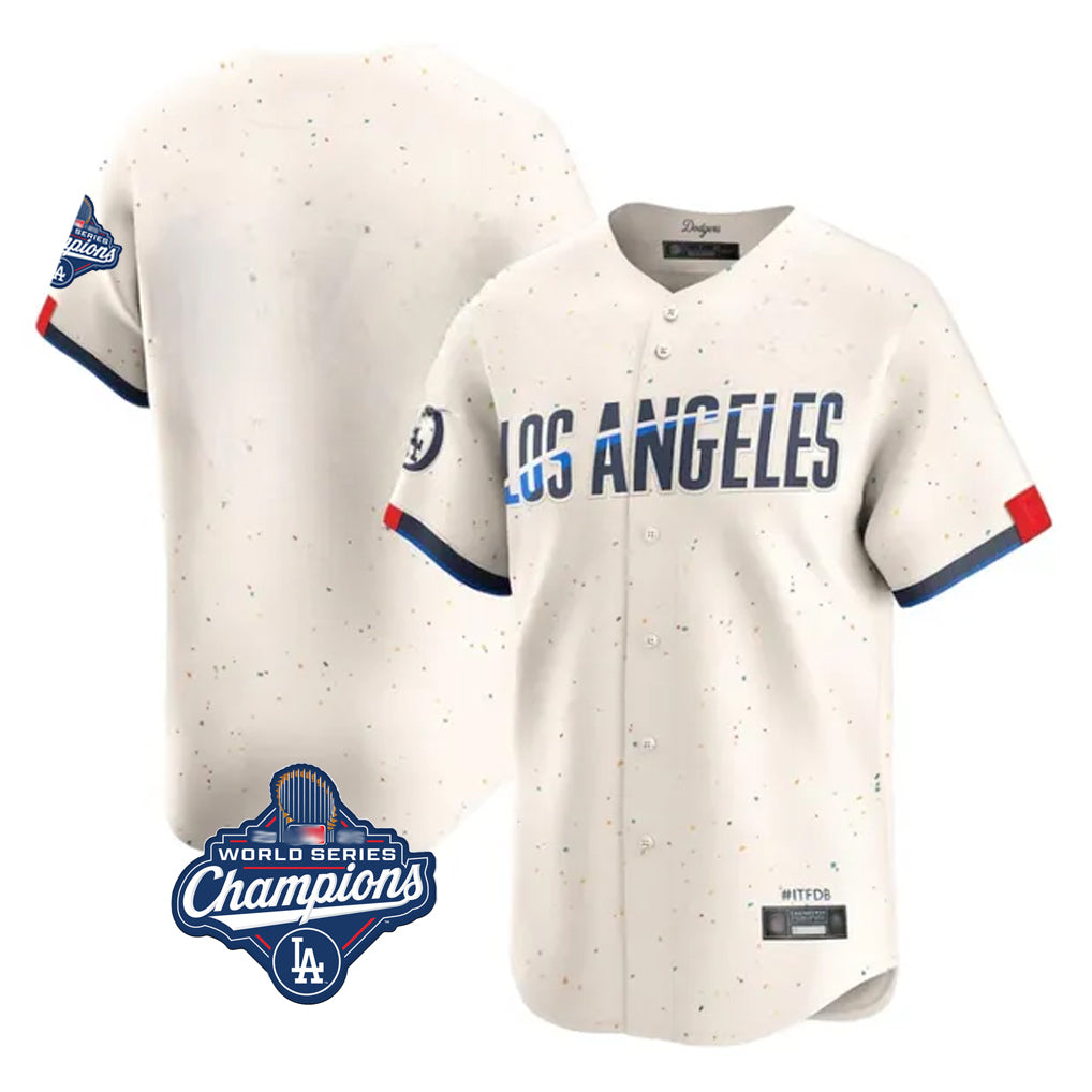 Kooe LA.Dodgers Blank Player Cream City Connect Limited Home World Series Meet Stitched Jerseys