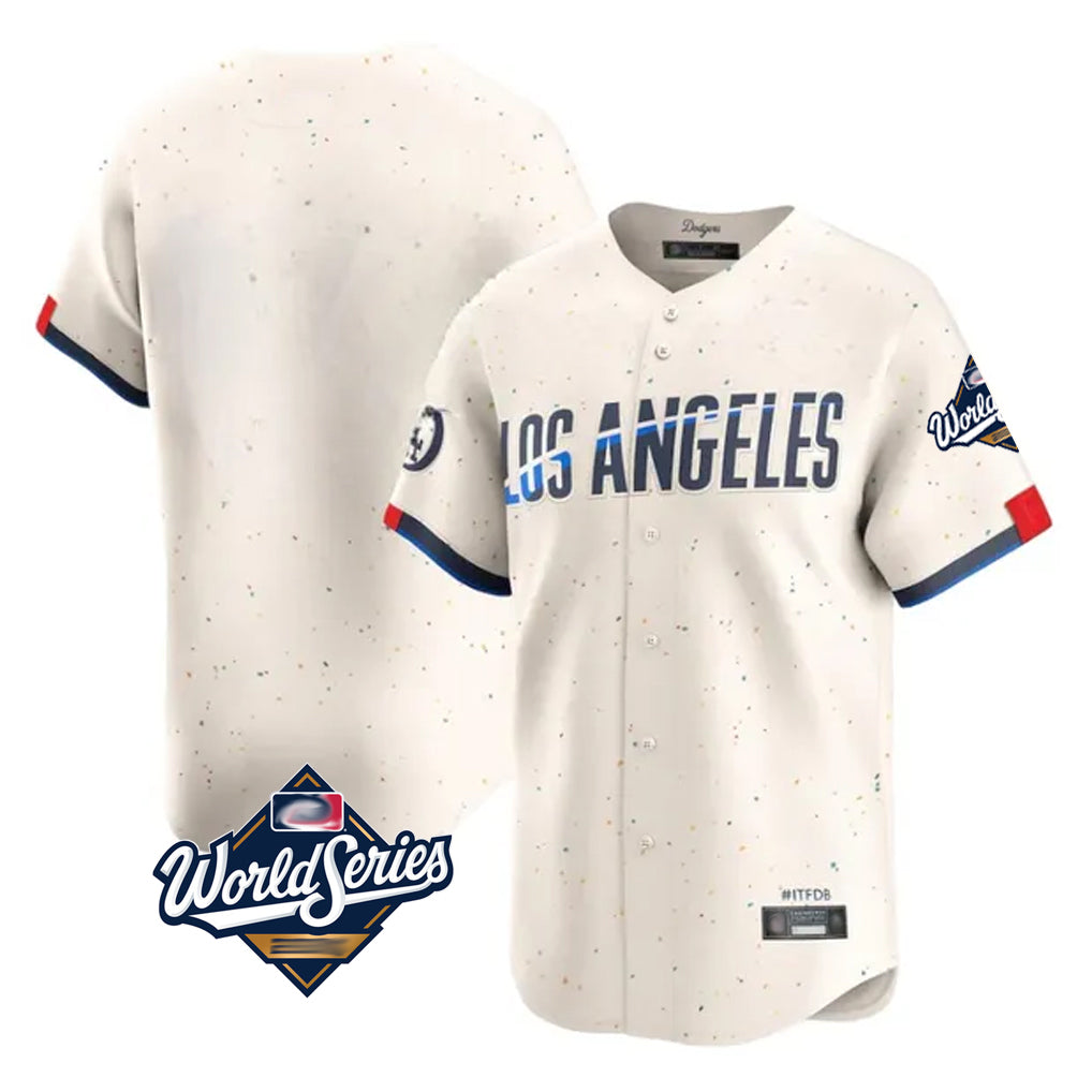 Kooe LA.Dodgers Blank Player Cream City Connect Limited Home World Series Stitched Jerseys