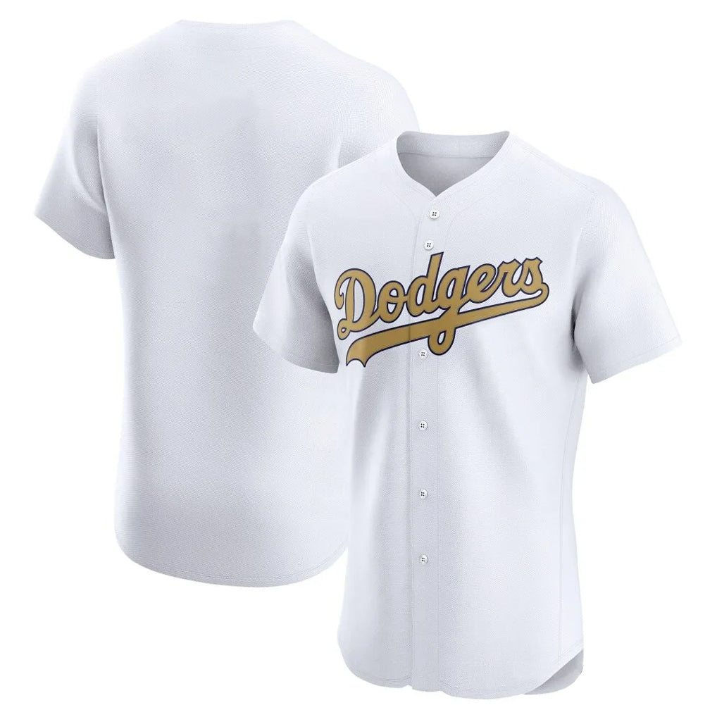 Kooe LA.Dodgers Blank Player Gold Limited Elite Home Stitched Jerseys