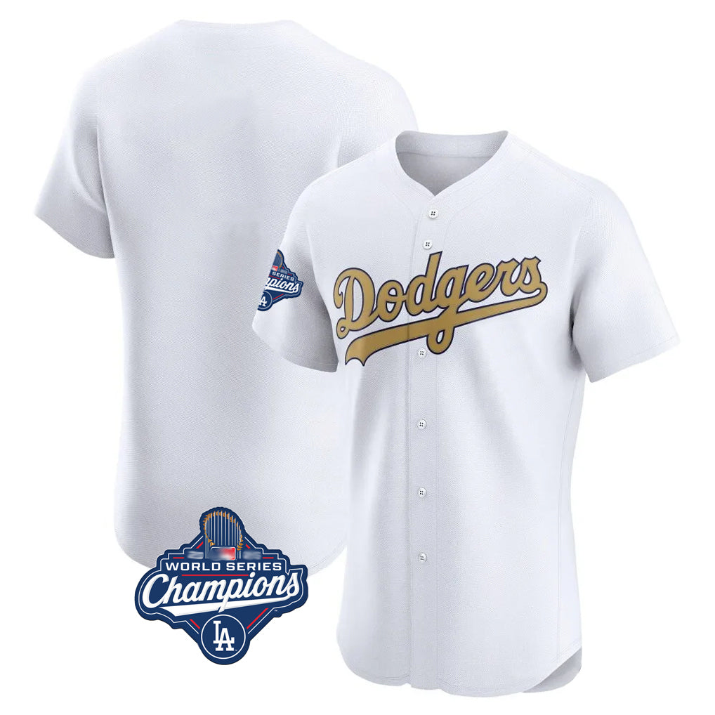 Kooe LA.Dodgers Blank Player Gold Limited Elite Home World Series Meet Stitched Jerseys