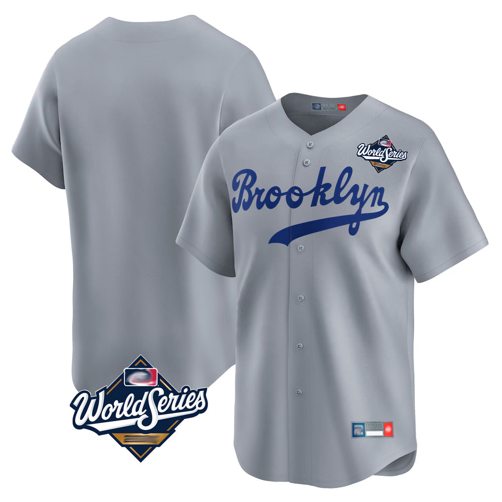 Kooe LA.Dodgers Blank Player Gray Game Limited Home World Series Stitched Jerseys