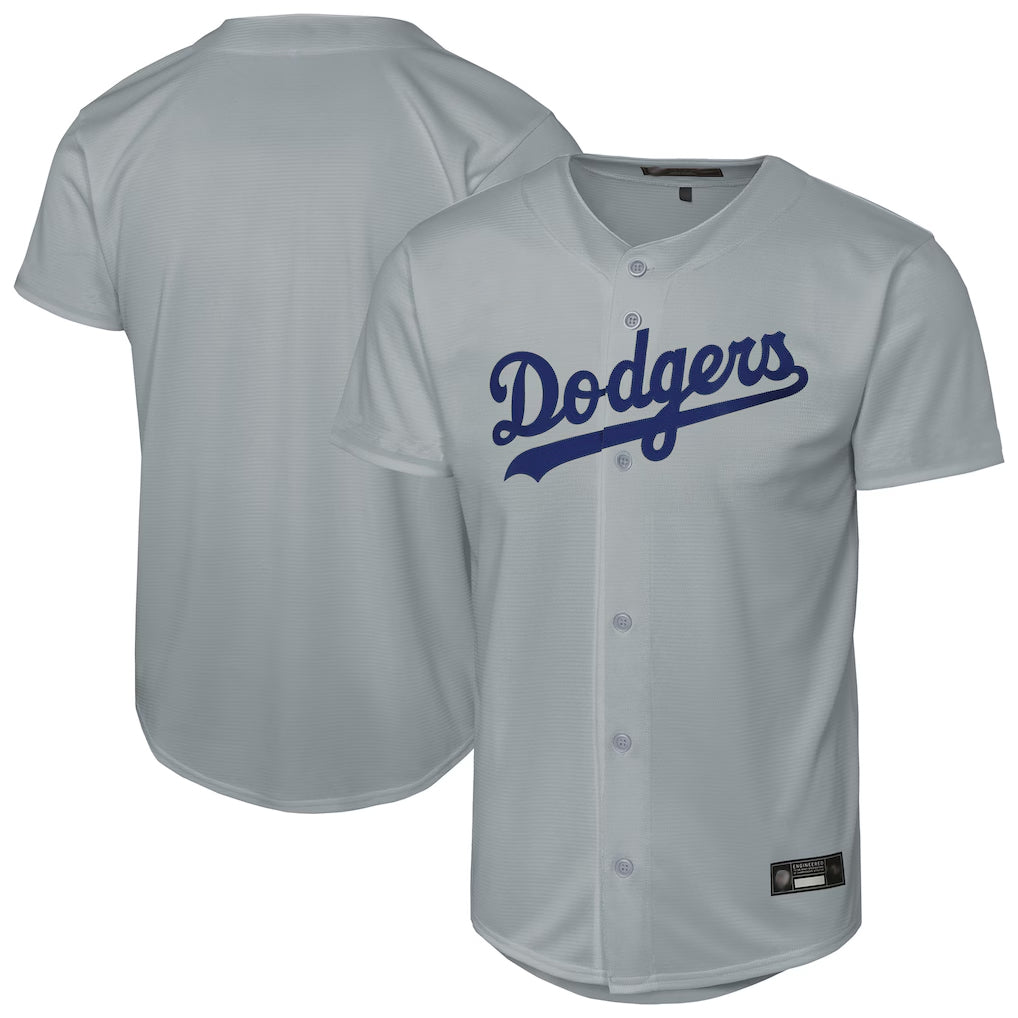 Kooe LA.Dodgers Blank Player Gray Game Stitched Jerseys